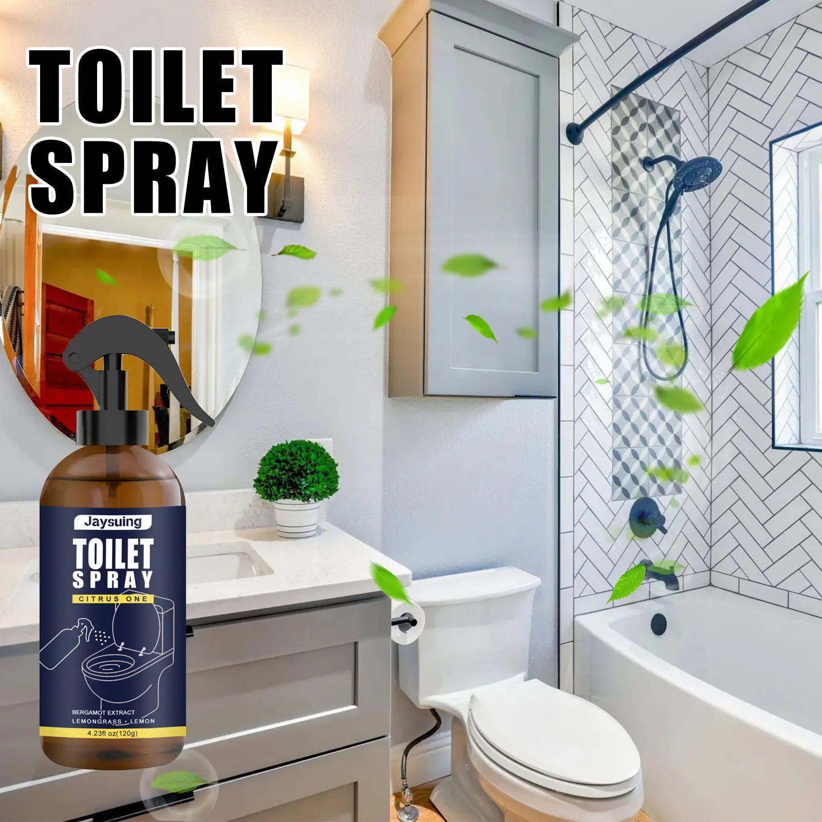 Jaysuing Bathroom Freshener Spray, Long-Lasting Fragrance Household Bathroom Deodorant Air Fragrance Spray