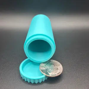 3D Printed by Me Modern Half Dollar Tube Organizer, Plastic Screw-Top Canister Jar for Home Storage, Keeps Coins Minty Fresh Stackable Containers