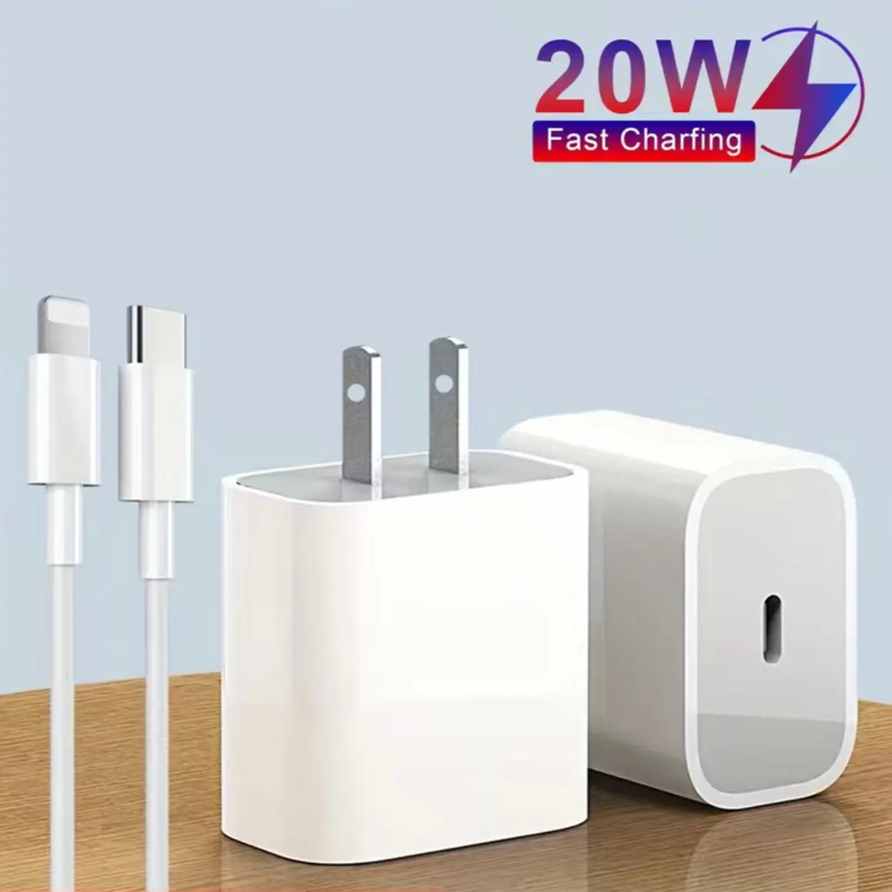 iPhone Fast Charger, 20W [MFi Certified] USB Type C Fast Charging Block Power Delivery Fast Charger iPhone Lightning Charger with 3.3ft Lightning Cable for iPhone
