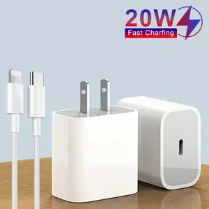 iPhone Fast Charger, 20W [MFi Certified] USB Type C Fast Charging Block Power Delivery Fast Charger iPhone Lightning Charger with 3.3ft Lightning Cable for iPhone
