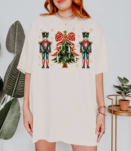 Colorful Glitter Nutcracker Shirt, Coquette Christmas Tree, Nutcracker coquette, Christmas shirt christmas shirt