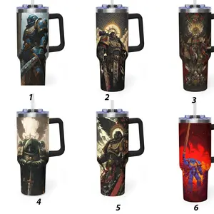 Warhammer 40k game 40oz tumbler with handle