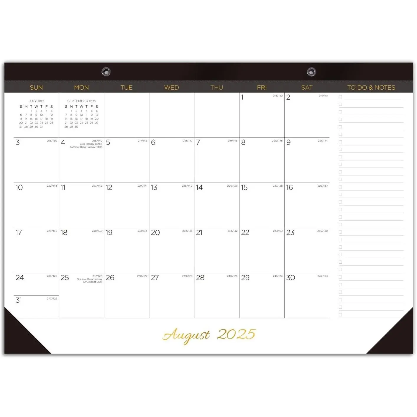2025-2026 Desk Pad Calendar, 17-Month Large Calendar (17" x 12") from Aug 2025–Dec 2026, Dual Use Desktop or Wall Calendar with Tear-Off Monthly Pages for Home, Office & School Planning