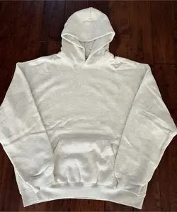 Light Oatmeal Grey Hoodie Unisex Adult Oversized Pullover Sweatshirt with Kangroo Pocket Casual Classic Pullover Hoodies for Workout Running Daily Wear Steetwear