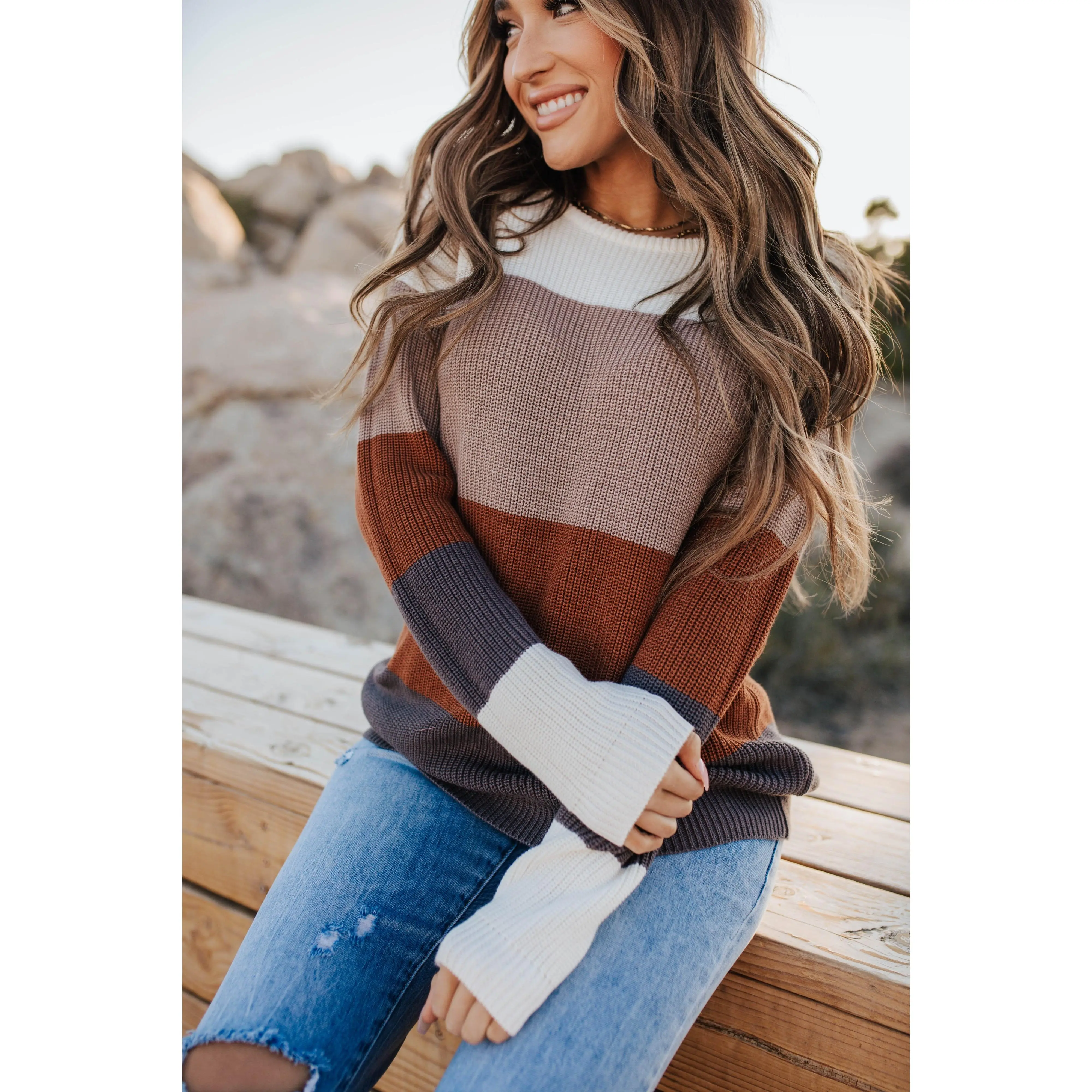 Ampersand Avenue Sweater - The Paige - Camel