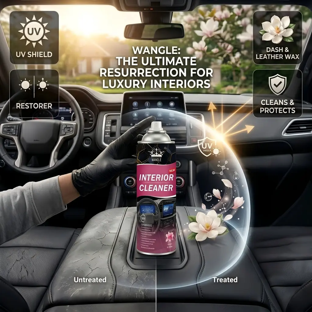 Multi-Purpose Car Detailer & Protectant, Waterless Spray Wax, Gloss Finish Cleaner for Vinyl, Rubber, Plastic & Leather, Durable Protection for Automotive Interior and Exterio