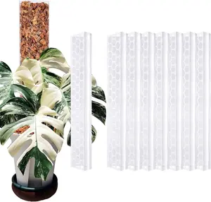8 Pcs 17 Inch Plastic Moss Pole for Plants Monstera,Designed Specifically for Climbing Plants, Stackable Plant Support for Indoor Plants