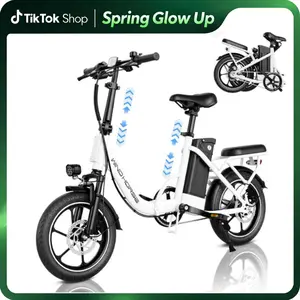 Windhorse W2B Lightweight Foldable Electric City Commuter Bike – 16" Suspension Ebike with Rear Seat, 20 MPH Top Speed, 35 Miles Range