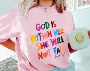 God Is Within Her Tshirt, Christian Bible Verse Tee, Religious, Faith Hoodie, Aesthetic Christian Shirt