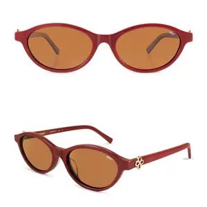 Naomi - Burgundy - Brown Lens