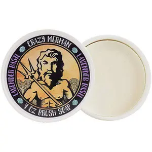 Crazy Merman Makeup Brush Cleaner Soap Lavender Basil - For Makeup Brush and Cosmetic Tool Cleansing Coconut Olive