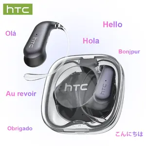 HTC NE38 OWS Wireless Translation Earbuds, Supports Real-Time Translation in 134 Languages With APP, Bluetooth 6.0 Earphones,  IPX5 Waterproof, HIFI Sound Quality, Suitable for Office, Sports, Study and Audio Calls | Built-in Microphone | AI Headphones