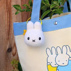 Miffyi Bunny Handmade Plush Keychain | Cute Animal Crochet Accessory | Kawaii Rabbit Bag Charm Toy | Amigurumi