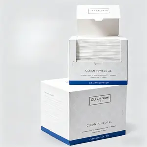 2-pack Clean Skin Club Healthy Cleansing Wipes XL, smooths fine lines, wrinkles and skin texture, disposable facial wipes, XL - 1 pack (50 wipes)