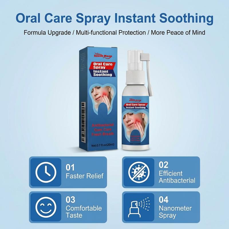 Oral Care Spray - Helps Prevent Tooth Sensitivity, Freshens Breath, Aids in Cavity Prevention, Soothes Gum Discomfort, Inhibits Bacteria, Eliminates Bad Breath and Provides Gentle Daily Oral Protection.