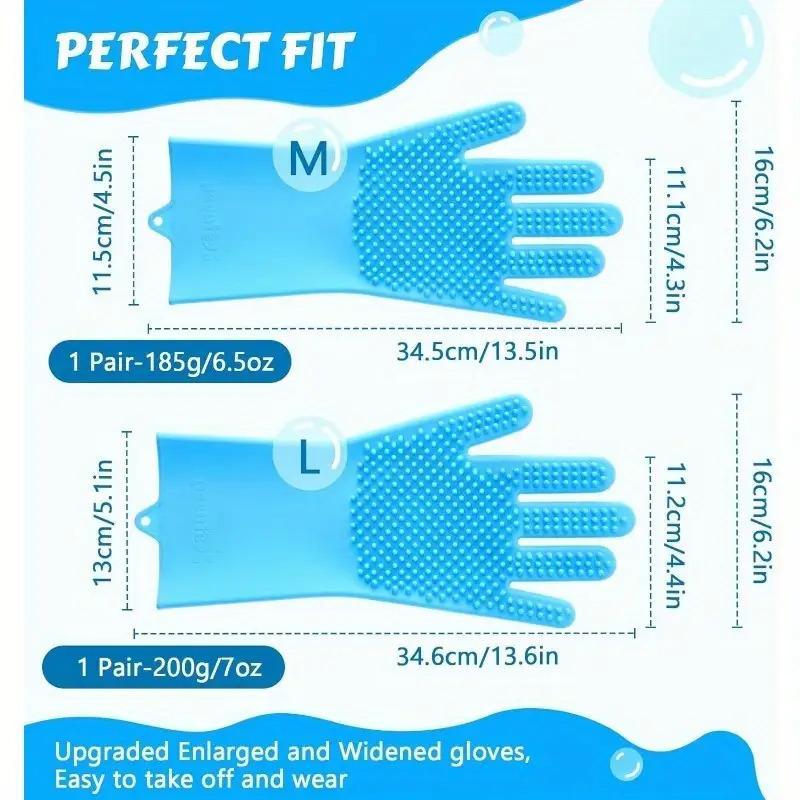 Pet dog bath gloves, pet  silicone bath massage , dog friction bath products, dog hair removal, cleaning and care gloves, gentle scrubbing and massage, dense  design, household gloves(blue) brush poodle 3-in-1 per multifunctional Self-Cleaning Steam