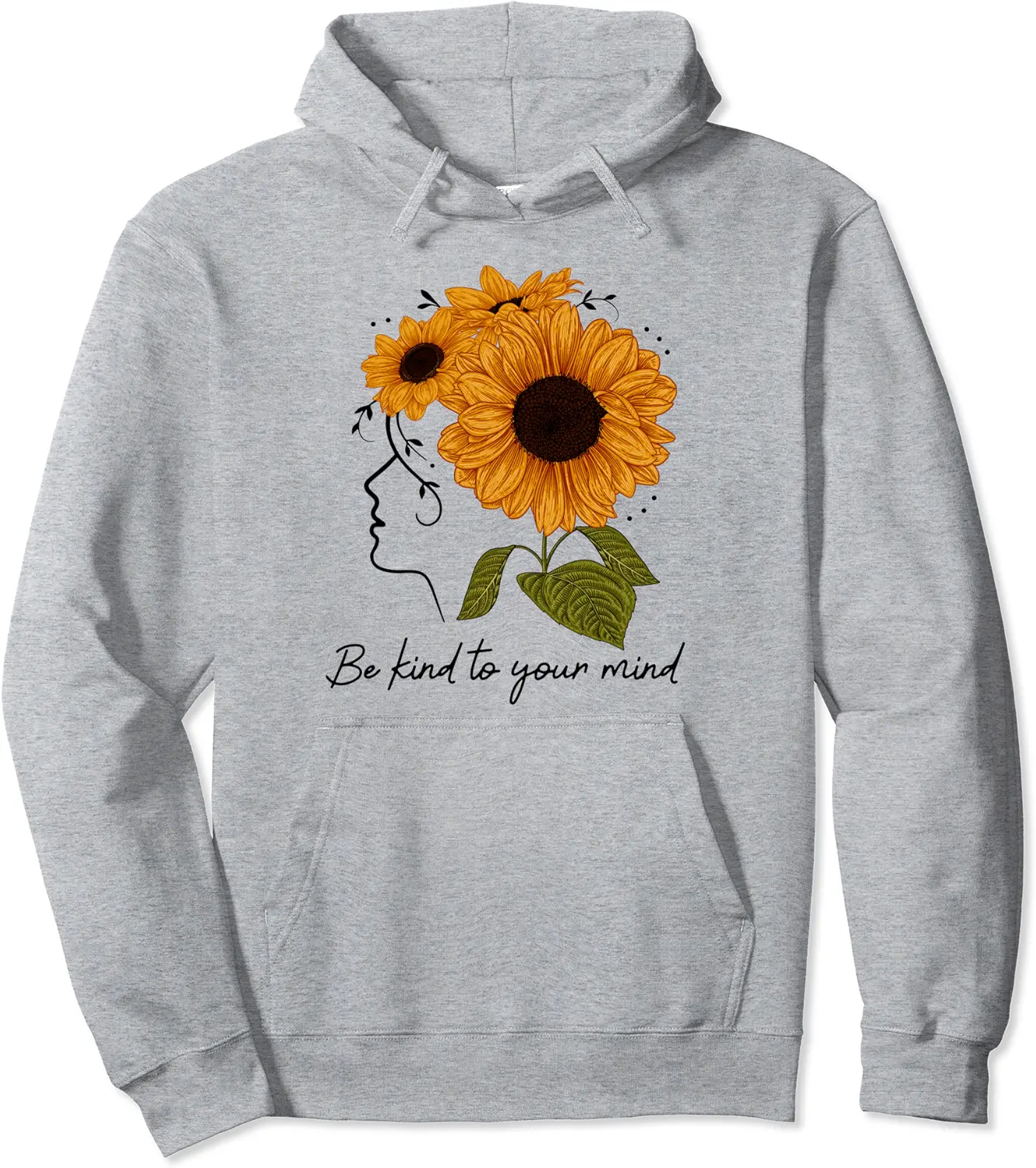 Be Kind To Your Mind Sunflower Mental Health Awareness Pullover Hoodie - Joelalbe Shop 26B09ZQSSFTW