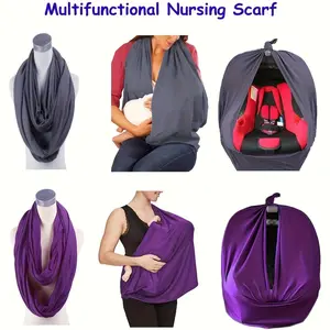 2-Pack Multi-Functional Nursing Cloak Wrap, Ultra Soft Skin-Friendly Breastfeeding Cover, Privacy Shield for Moms, Nursing Accessories, Comfortable and Practical Design