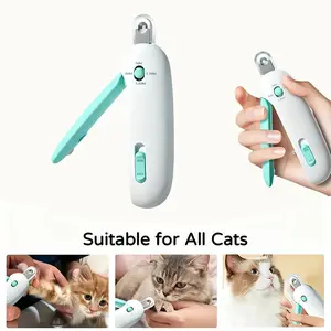 2-in-1 Cat Nail Clipper Trimmer Adjustable for All Sizes 1-3.5mm Safe Grooming Tool with Safety Guard for Kittens & Indoor Cats Portable Pet Care