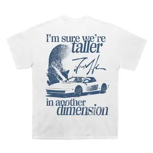 Frank Ocean White Ferrari Graphic Tee, Menswear Crew Neck Rap Streetwear T-Shirt, New design sense of the minority American high street Unisex Casual Fit Cotton Vintage Hip-Hop Round Neck Men's Clothing Men's Regular Fit Graphic T-shirt