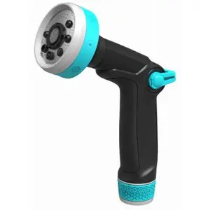 FISKARS 228134 Heavy Duty Thumb Trigger Garden Hose Nozzle with Adjust Flow Function, Metal Parts Construction, Swivel Joint Design for Home Improvement & Garden Watering, Flow Adjust