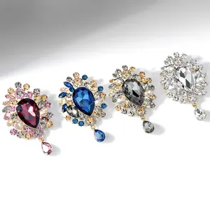 Vintage Brooch Luxurious Ultra Shiny Crystal Brooch Fashion Fur Coat