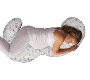 Boppy Total Body Pillow w/ Removable Pillow Cover, Gray Scatte