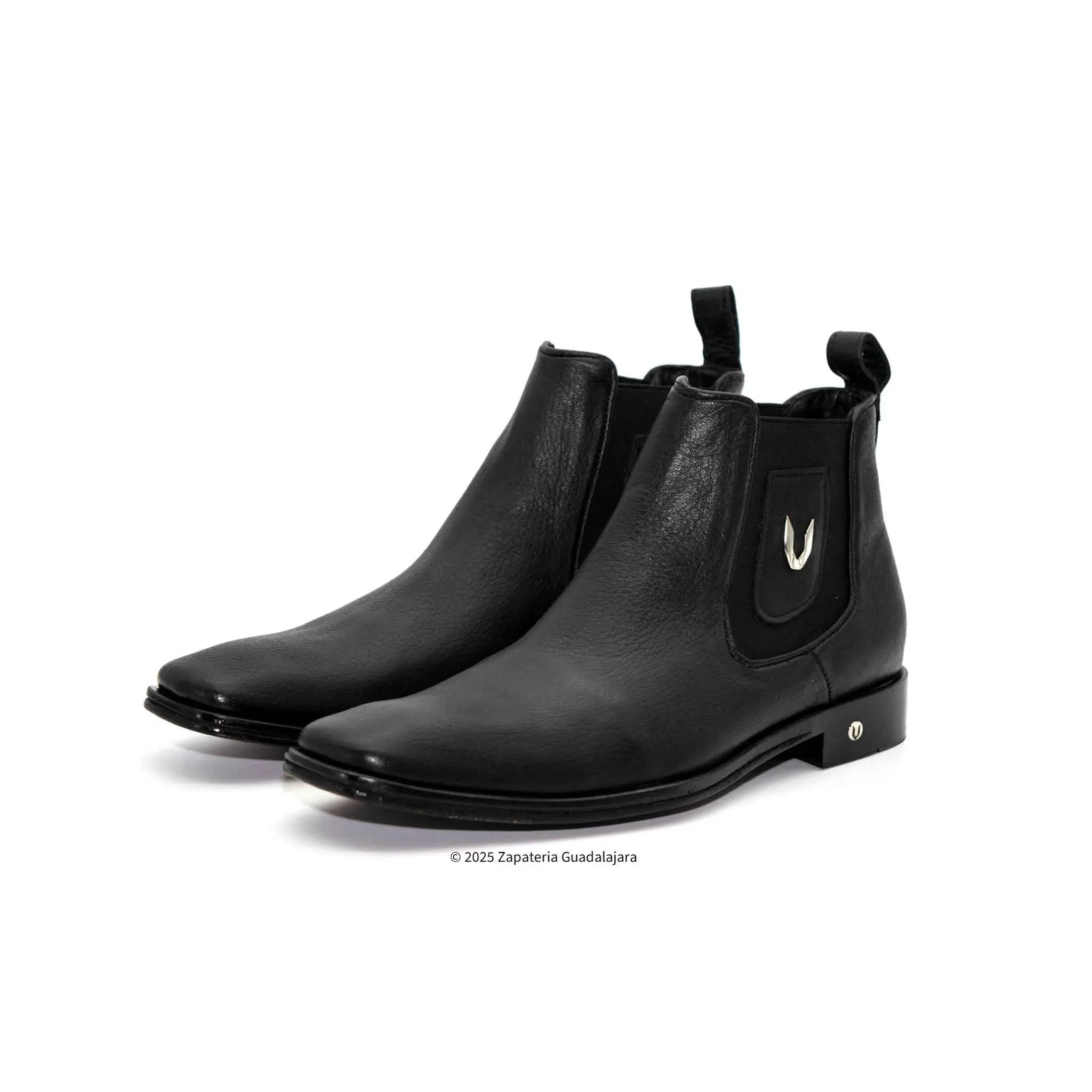 VESTIGIUM 7BV025105 CHELSEA DEER BLACK LEATHER BOOT