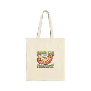 High on Procrastivity Tote, 420 Cannabis Weed Humor, psychedelic stoner graphic