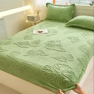 Soft Microfiber Bed Sheet Set with 1 Fitted Sheet and 2 Pillowcases, Comfortable Bedding for Master Bedroom and Guest Room, Soft Breathable Sheet