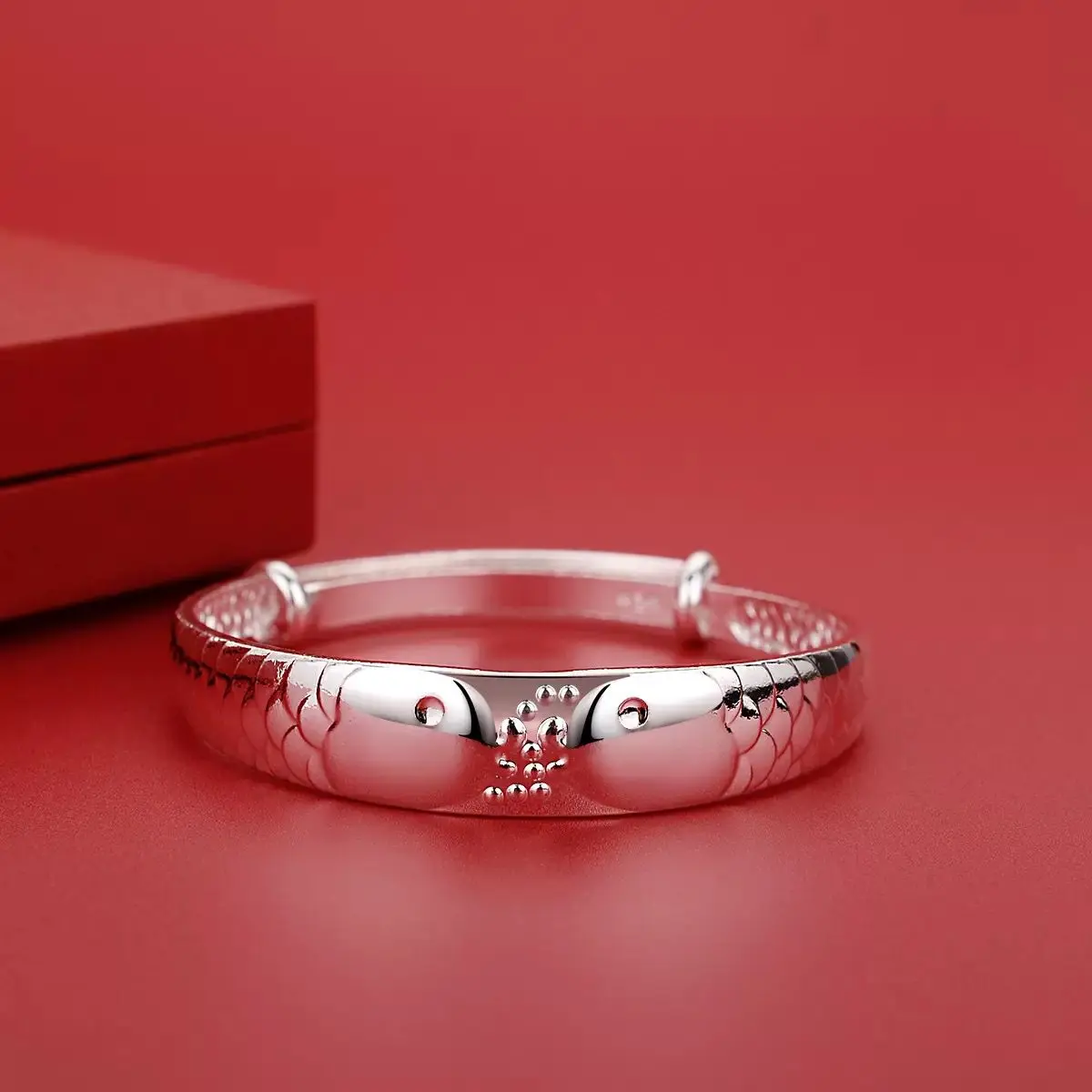 925 Fine Silver-Plated High Tech No-Tarnish Link Bangle Bracelet for Her, Exquisite Trendy Fashionable High Quality Bracelets Bangles Jewelry
