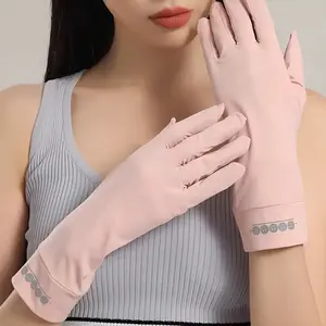 Women Driving Gloves, Summer UV Sun Protection, Non-Slip Touchscreen, Ice-Silk Sunblock, Ideal for Cycling & Riding