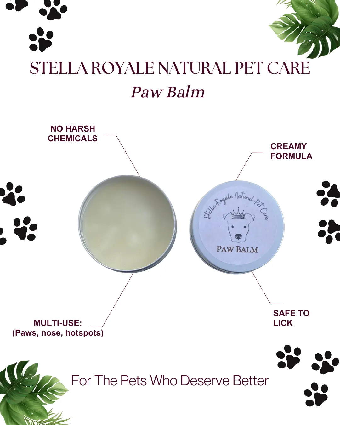 Paw Balm- For Paws, Noses, Hotspots