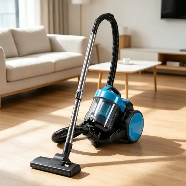 Bagless Canister Type Vacuum Cleaner with Auto Rewind Cord, 16KPa Suction, 1.8L Dust Cup, Washable HEPA Filter, 1000W Motor, 9lbs Lightweight for Carpets, Hard Floors