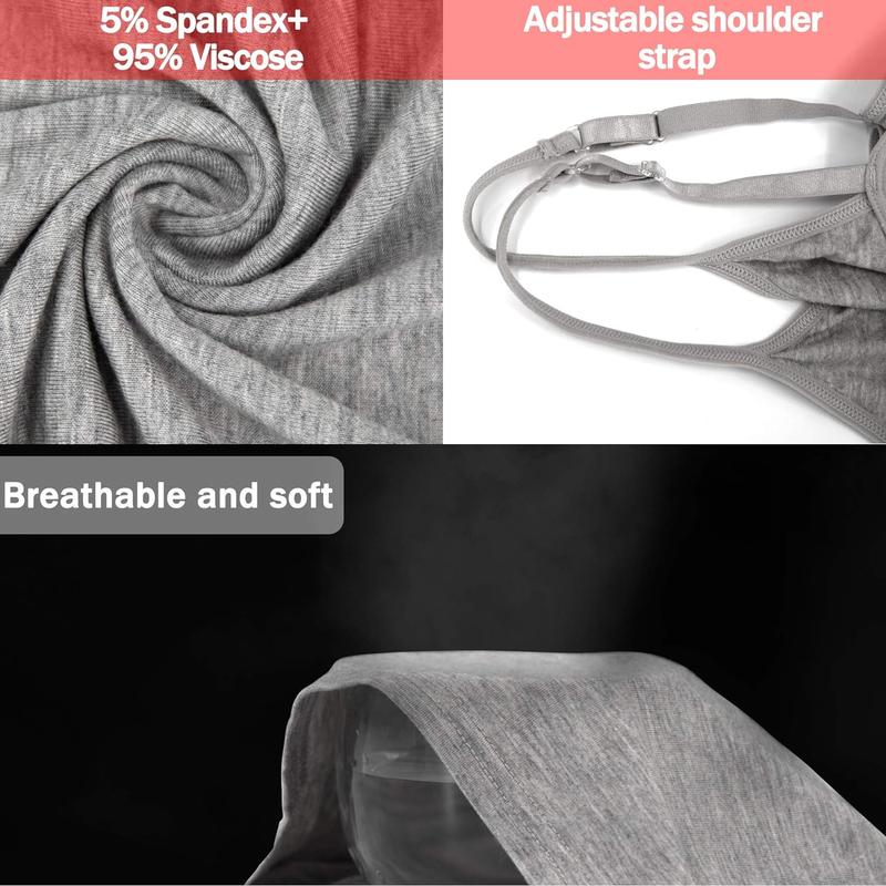 5 Pcs Women's Camisole Tank Top Undershirt Spaghetti Strap Basic Camisoles 5 Pcs Women's Camisole Tank Top Undershirt Spaghetti Strap Basic Camisoles