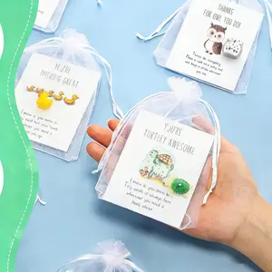 50-Piece Graduation Gift Set with Fun Resin Animal Designs and a Motivational Thank-You Card – Perfect for Graduates, Classmates, Teachers, Friends, Nurses, Volunteers, and Office Team Members. favor Christmas