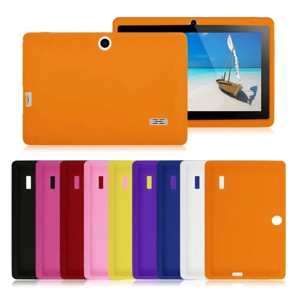 Durable Silicone Back Cover Protective Case for 7" Android Tablet PC, Easy Installation, Tablet Accessories, Assorted Colors