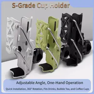 Motorcycle & Electric Vehicle Adaptive Cup Holder - Universal Water Bottle Holder, Rotatable, Foldable Cup Rack