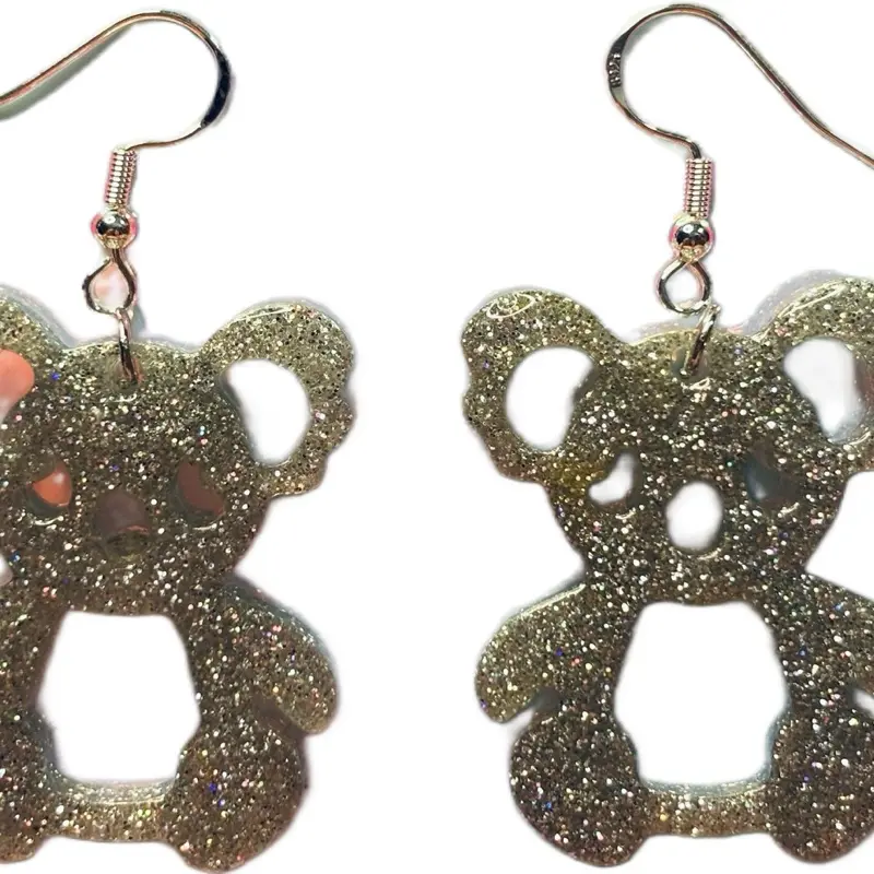 Koala Bear Hook Earrings