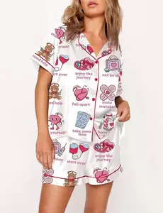 Women's Mental Health Nurse Mother Day Pajama Set, Nurse Women Long Sleeve Luxury Sleepwear, Mother Pajamas Gift Her Girlfriend