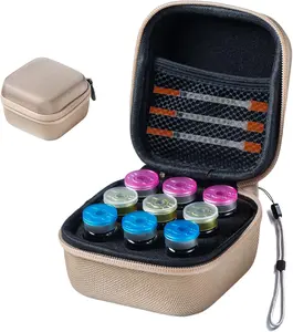 Insulin Fridge Holder Storage Case Insulin Vial Protector Holder peptide storage case fridge Fits Standard 10ml U-100 Vials,Gold (9 Slots)