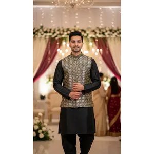 Waistcoat Kurta 3 Piece Set
