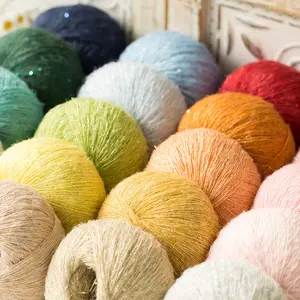 Sequin Mahai 2Packs Sequin Thread Yarn Shining Sparkling 50g/437yds Each Pack from Susan's Family