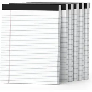 300 Sheets White Legal Pads 8.5 x 11 Wide Ruled 6 Pack Notebook Paper Note Pad 50 Sheets per Notepad Perforated Writing Pad Study  8x11 Pads of Paper