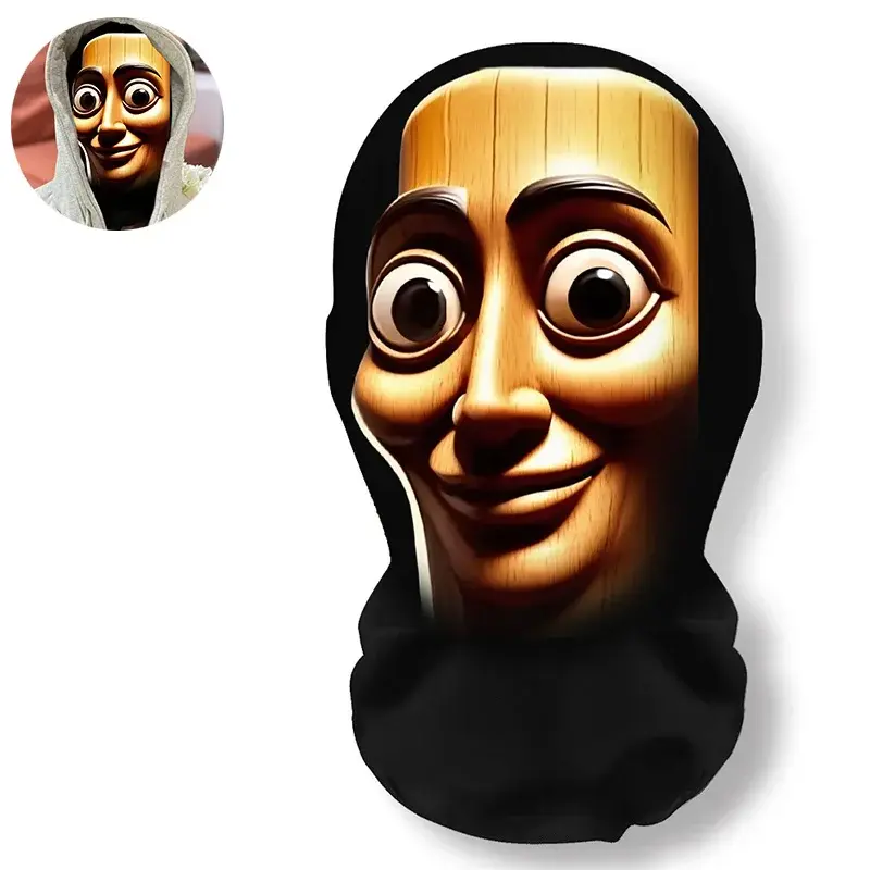 Tung Tung Tung Sahur 3D Printed Full Face Mesh Mask Funny Party Costume Prop