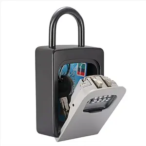 Key Safe 4 Digit Combination Lock Box Wall Outdoor Mount Storage Safe Security