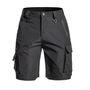 HOMUG Men's Cargo Shorts, featuring an elastic waistband and multifunctional pockets. Made from wear-resistant fabric, they are suitable for outdoor sports, available in a variety of colors, and ideal for casual wear in spring and summer.