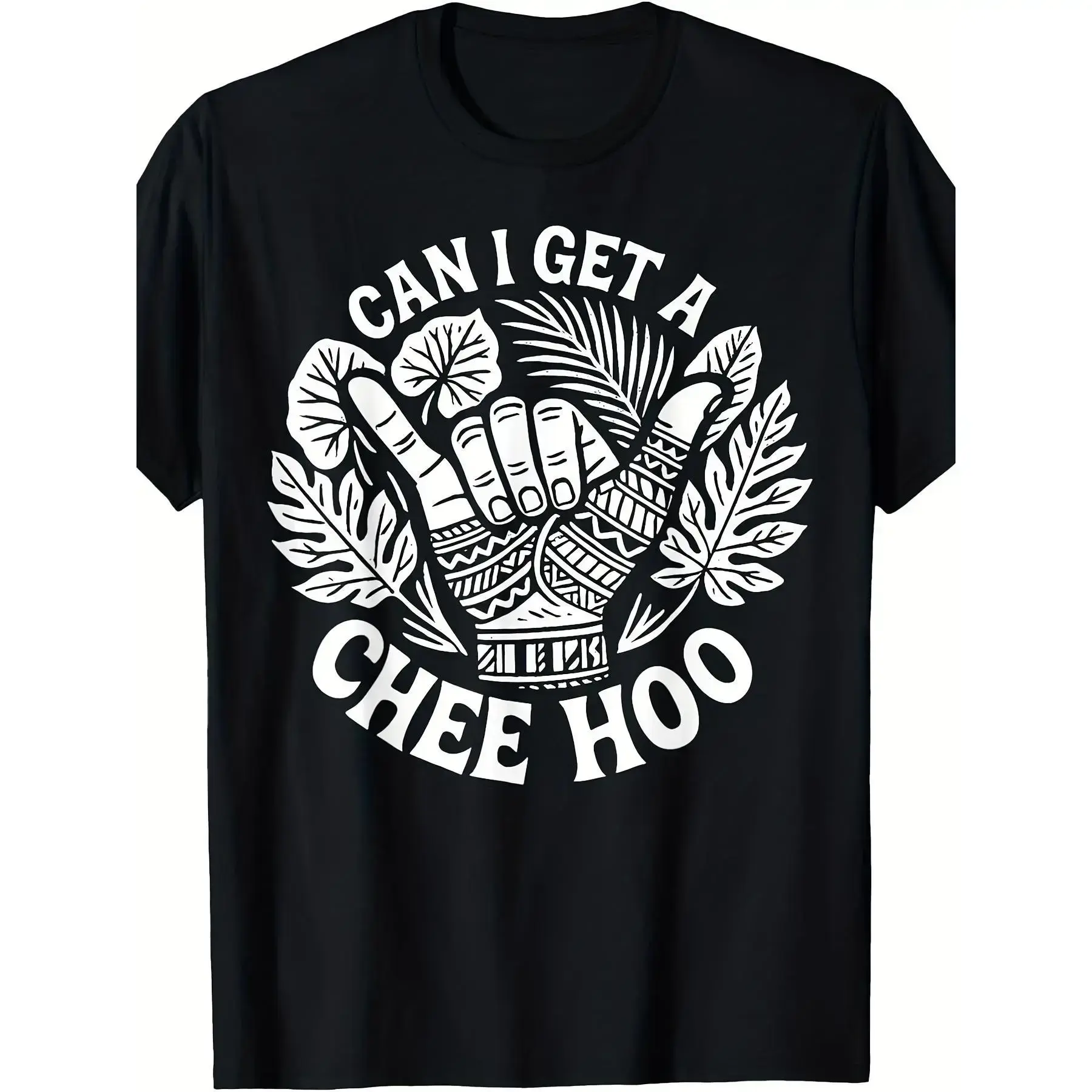 Men's Polynesian Chee Hoo Graphic T-Shirt, Casual Round Neck Short-Sleeve Top Made from 100% Soft Cotton