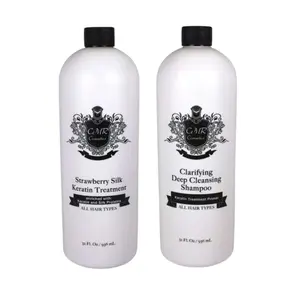 CMR Cosmetics Strawberry Silk Hair Care Set - Keratin-Enriched Care and Clarifying Shampoo, Silk Proteins for Smoothness, Shine Boost, Frizz Control, Deep Cleansing - Suitable for All Hair Types