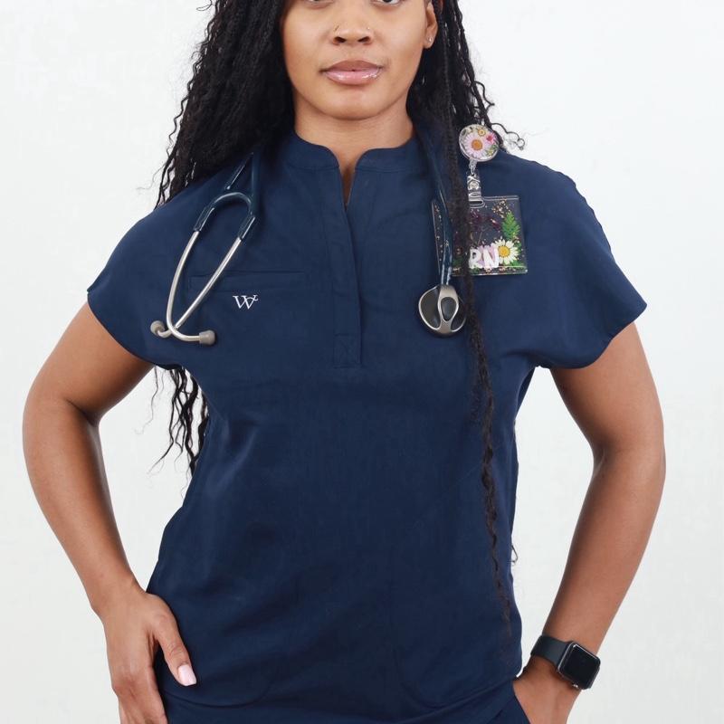 Valora Scrub Bottom High-Waisted Jogger-Style Tapered Leg with Cuffed Ankles Dual Zippered Side Pockets Soft Stretch Fabric